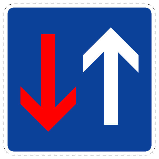 1 Stück Verkehrszeichen "Vorrang vor dem Gegenverkehr" 5-70 cm ES-Verk-308