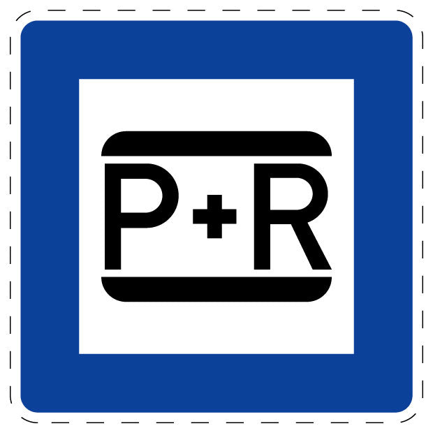 1 Stück Verkehrszeichen "Parken und Reisen" 5-70 cm ES-Verk-316