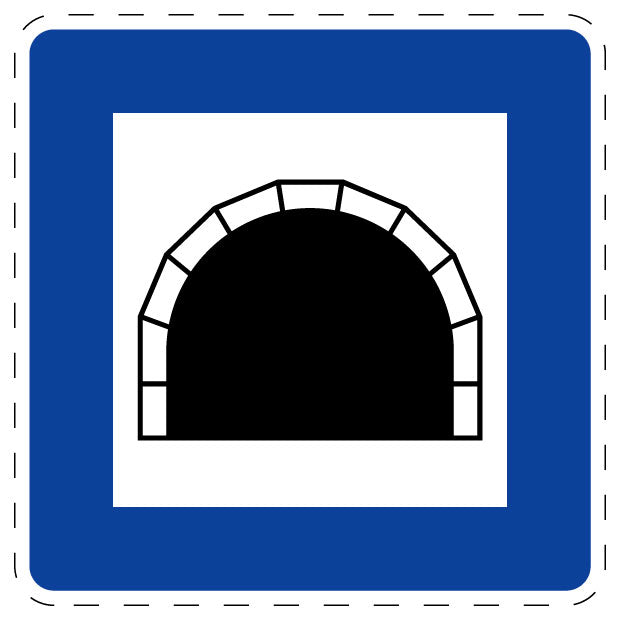 1 Stück Verkehrszeichen "Tunnel" 5-70 cm ES-Verk-327