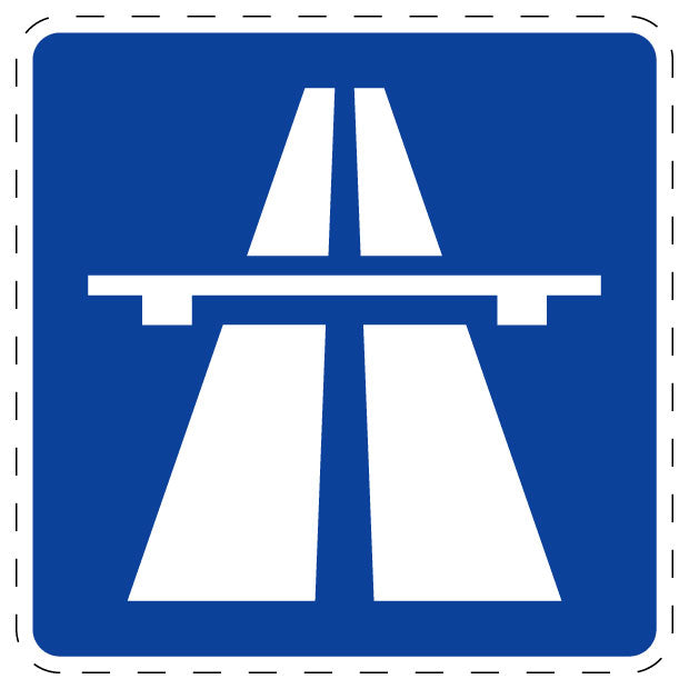 1 Stück Verkehrszeichen "Autobahn" 5-70 cm ES-Verk-330