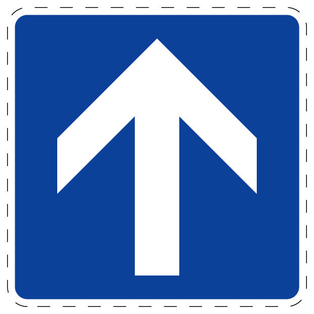 1 Stück Verkehrszeichen "Einbahnstraße" 5-70 cm ES-Verk-353