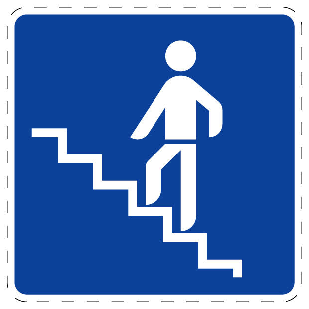 1 Stück Verkehrszeichen "Fußgängerüberführung" 5-70 cm ES-Verk-355-11
