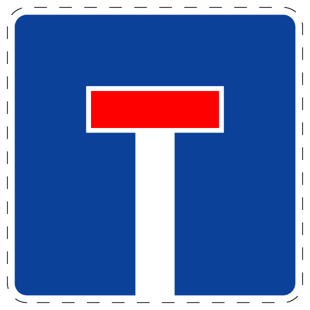1 Stück Verkehrszeichen "Sackgasse" 5-70 cm ES-Verk-357