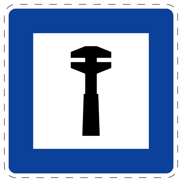 1 Stück Verkehrszeichen "Pannenhilfe" 5-70 cm ES-Verk-359