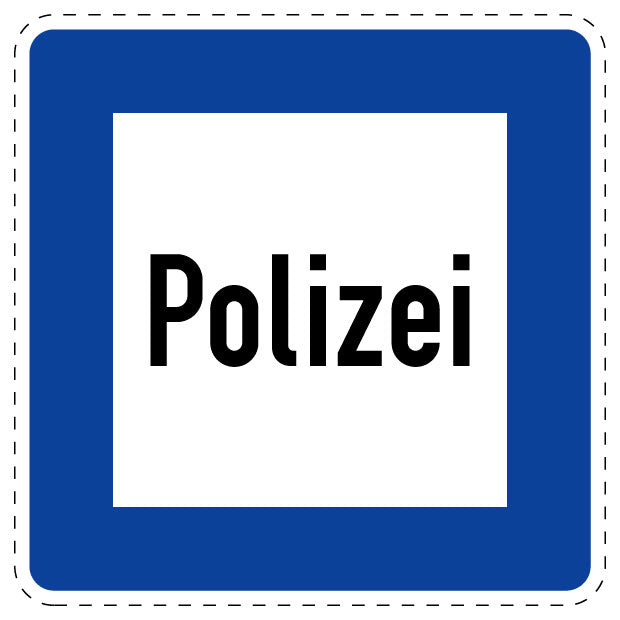1 Stück Verkehrszeichen "Polizei" 5-70 cm ES-Verk-363