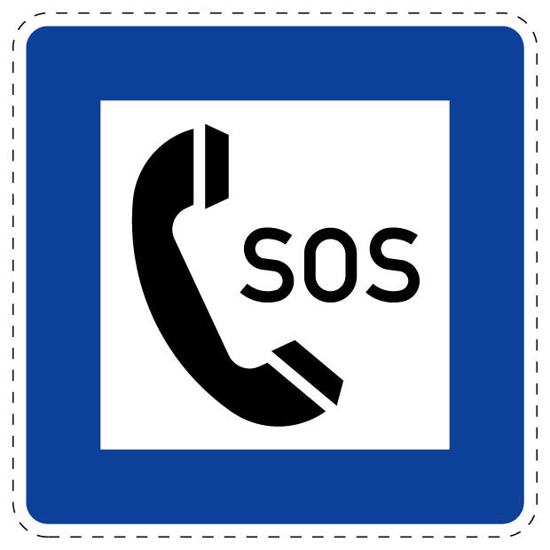 1 Stück Verkehrszeichen "Notrufsäule" 5-70 cm ES-Verk-365-51