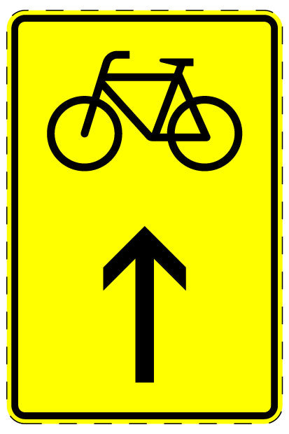 1 Stück Verkehrszeichen "Radverkehr – geradeaus" 5-70 cm ES-Verk-442-30