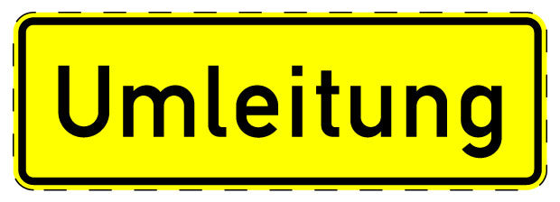 1 Stück Verkehrszeichen "Umleitungsankündigung" 5-70 cm ES-Verk-457