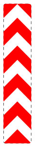 1 Stück Verkehrszeichen "Leitplatte (2500x500)" 5-70 cm ES-Verk-605-32