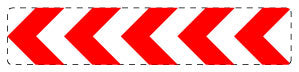 1 Stück Verkehrszeichen "Richtungstafel in Kurven linksweisend" 5-70 cm ES-Verk-625-13