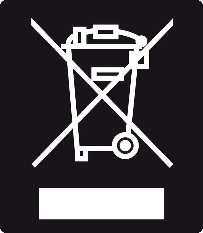 100x Elektrogeräte-Kennzeichen "WEEE" ES-WeeePE-100-88
