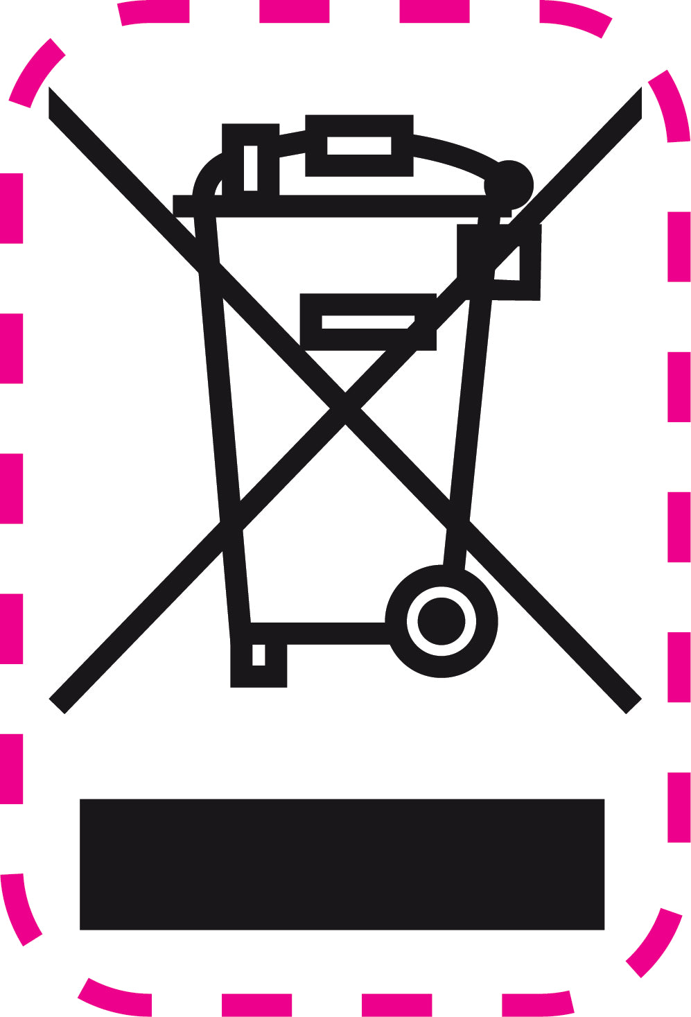 100x Elektrogeräte-Kennzeichen "WEEE" ES-WeeePE-1015-0