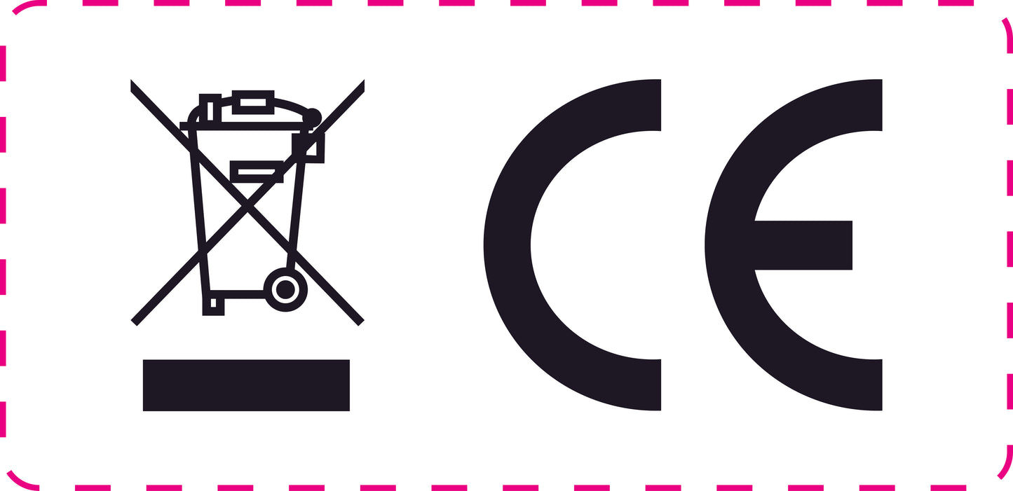 100x Elektrogeräte-Kennzeichen "GS EAC CE" kombiniert ES-WeeePE-300-0
