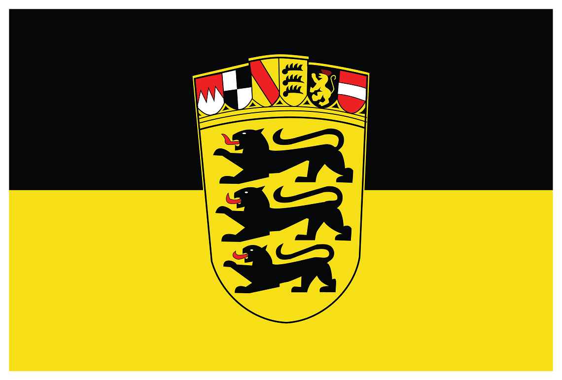 Deutschland Bundesländer Flaggen-Fahnen Aufkleber Baden-Württemberg2 5-60cm FL-DE-Baden-Württemberg2