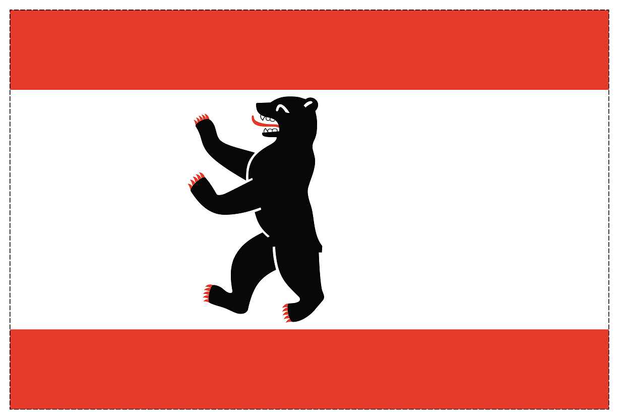 Deutschland Bundesländer Flaggen-Fahnen Aufkleber Berlin 5-60cm FL-DE-Berlin