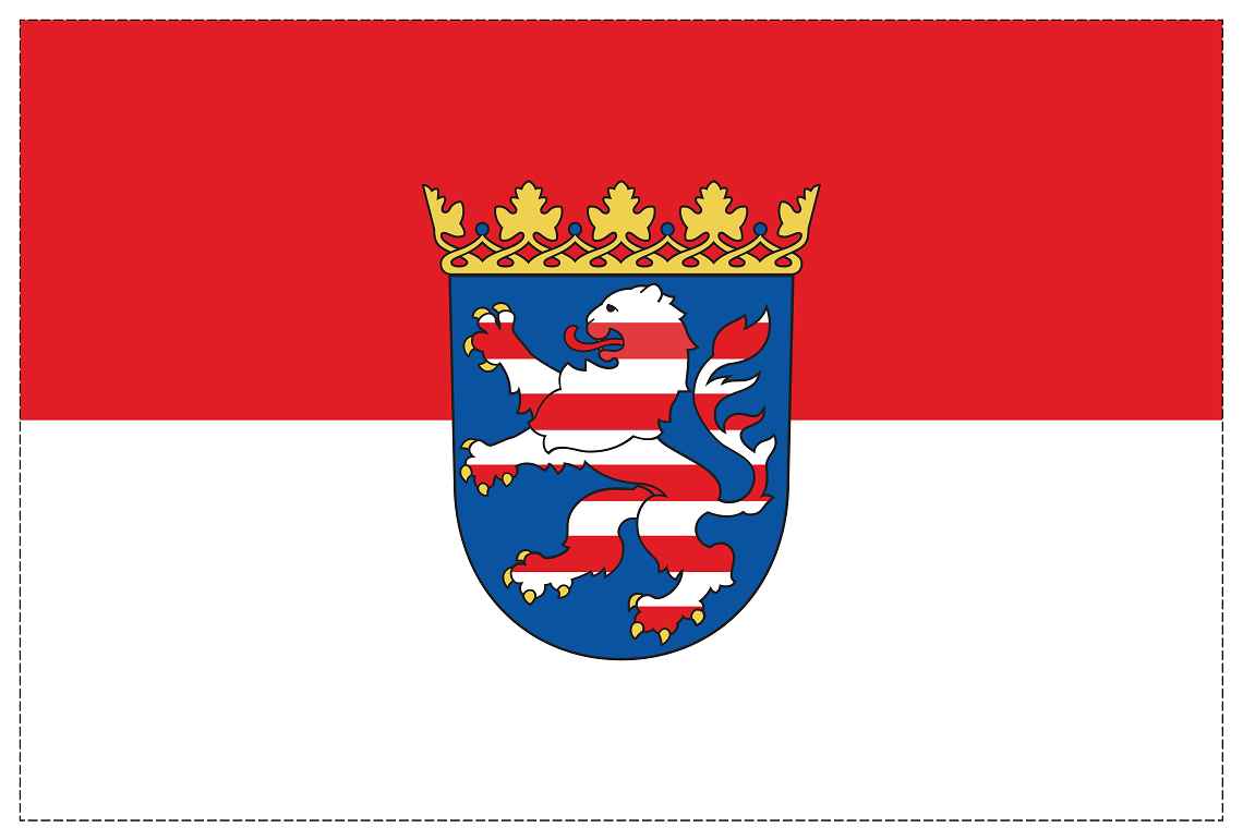 Deutschland Bundesländer Flaggen-Fahnen Aufkleber Hessen 5-60cm FL-DE-Hessen