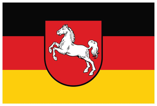 Deutschland Bundesländer Flaggen-Fahnen Aufkleber Niedersachsen 5-60cm  FL-DE-Niedersachsen