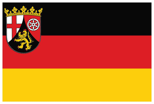 Deutschland Bundesländer Flaggen-Fahnen Aufkleber Rheinland-Pfalz 5-60cm  FL-DE-Rheinland-Pfalz