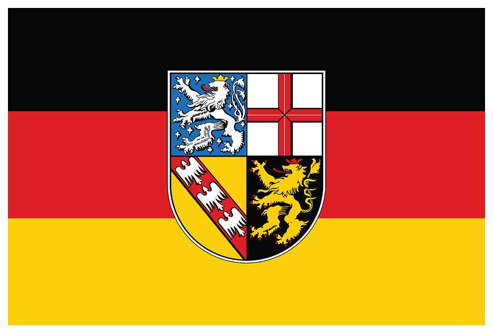 Deutschland Bundesländer Flaggen-Fahnen Aufkleber Saarland 5-60cm FL-DE-Saarland