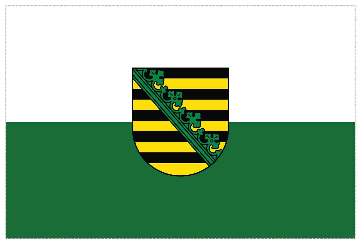 Deutschland Bundesländer Flaggen-Fahnen Aufkleber Sachsen2 5-60cm FL-DE-Sachsen2