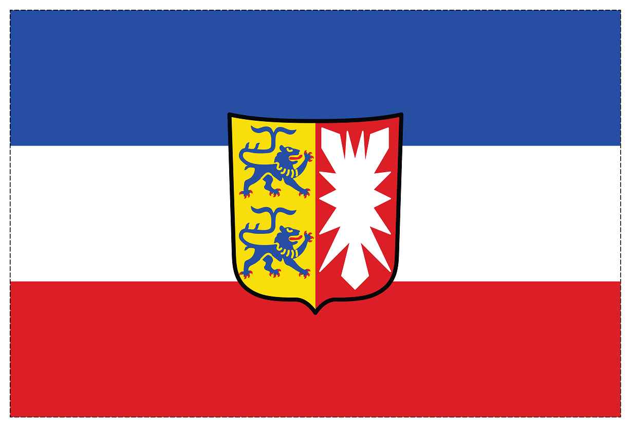 Deutschland Bundesländer Flaggen-Fahnen Aufkleber Schleswig-Holstein2 5-60cm FL-DE-Schleswig-Holstein2