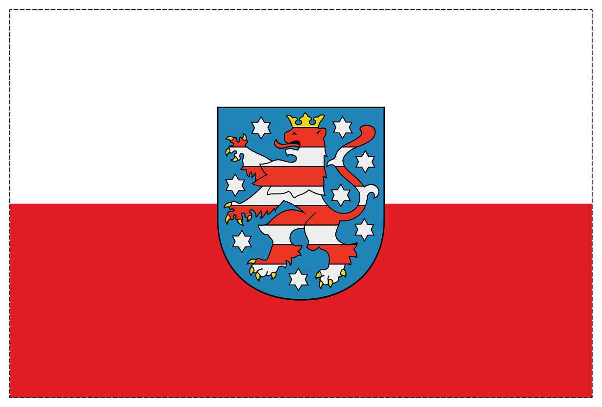 Deutschland Bundesländer Flaggen-Fahnen Aufkleber Thüringen2 5-60cm FL-DE-Thüringen2