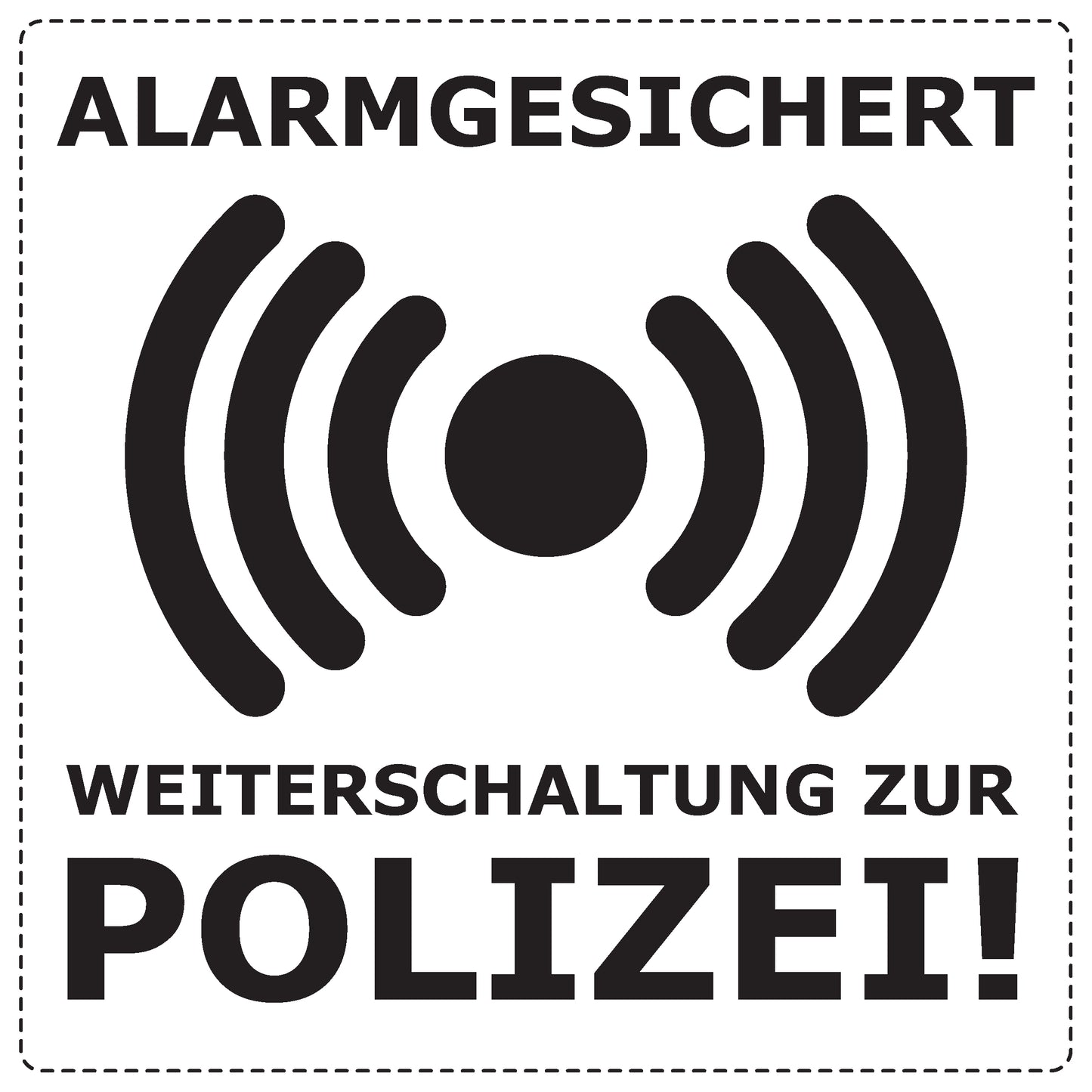 Alarmaufkleber 2-8 cm LO-ALARM-1010-5 Material transparent