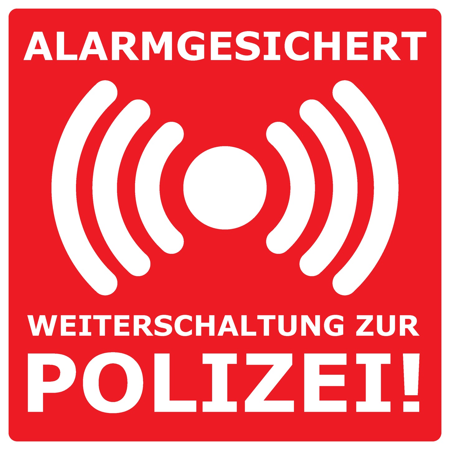 Alarmaufkleber 2-8 cm LO-ALARM-1020-5 Material transparent