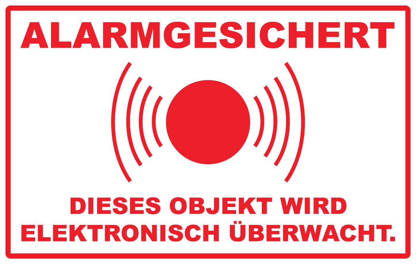 Alarmaufkleber 2-8 cm LO-ALARM-2000-5 Material transparent