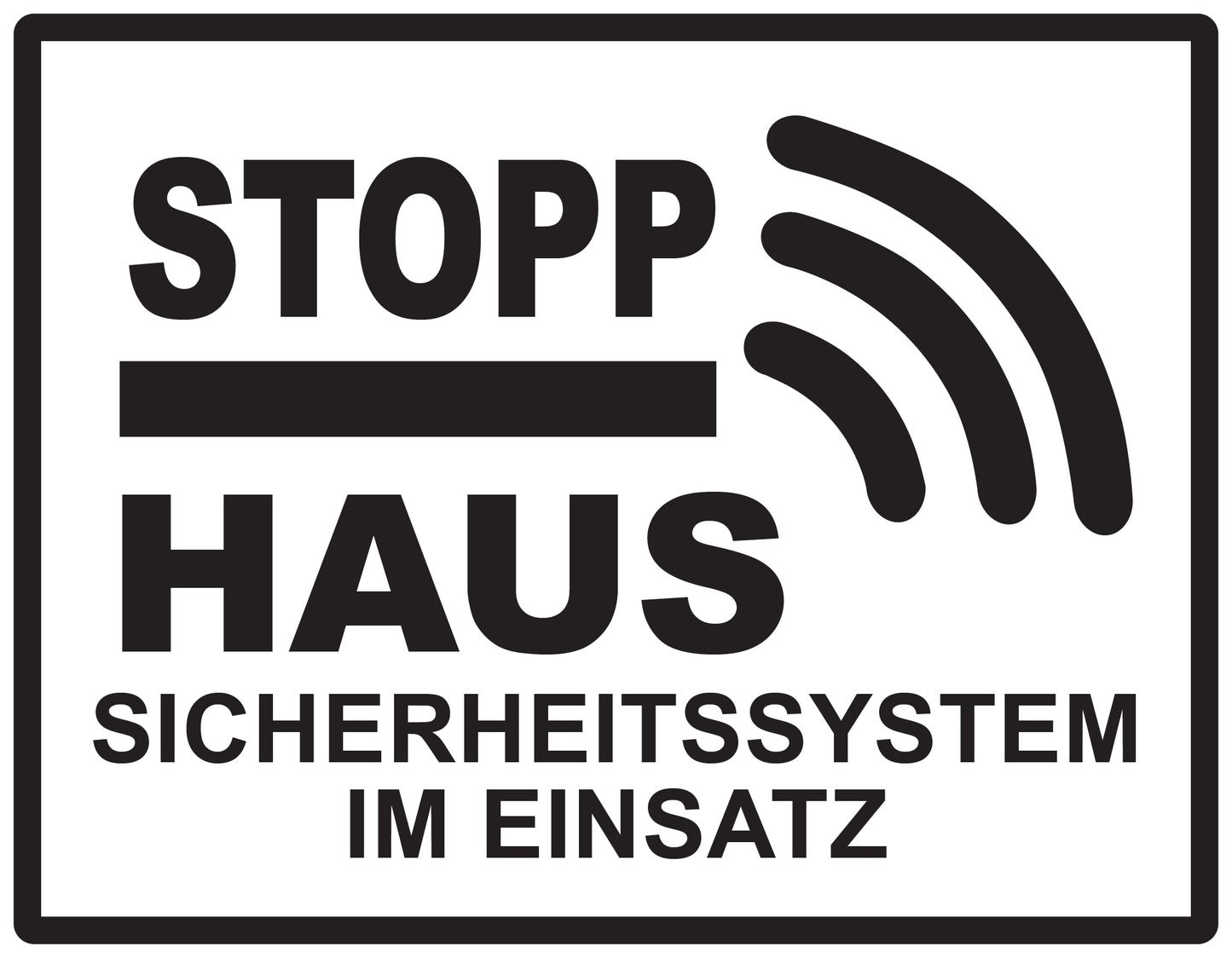 Alarmaufkleber 2-8 cm LO-ALARM-H-10300-88 Material transparent schwarz