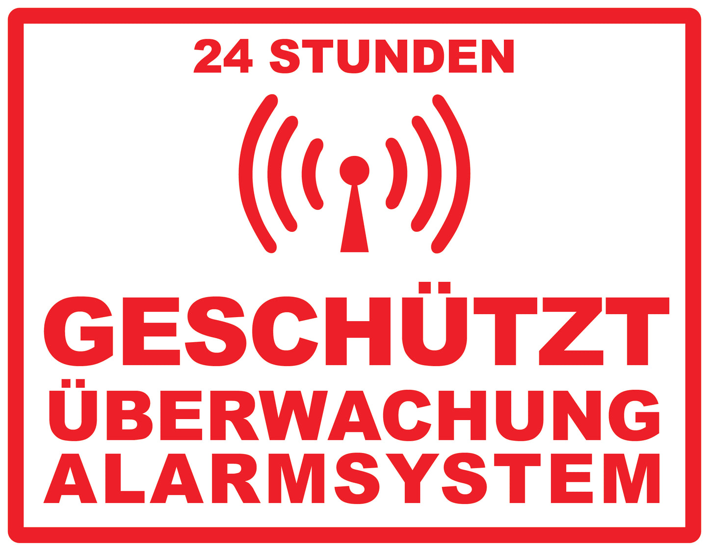 Alarmaufkleber 2-8 cm LO-ALARM-H-10400-0 Material transparent