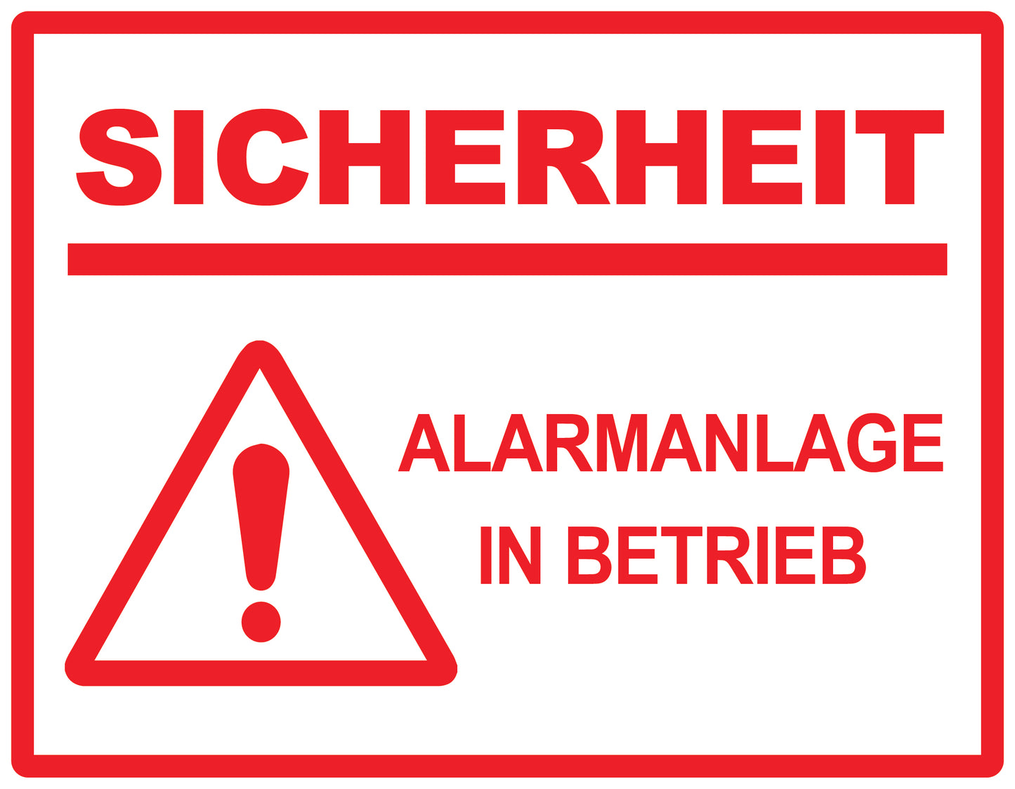 Alarmaufkleber 10-30 cm LO-ALARM-H-10600-0 Material: PVC-Plastik weiß