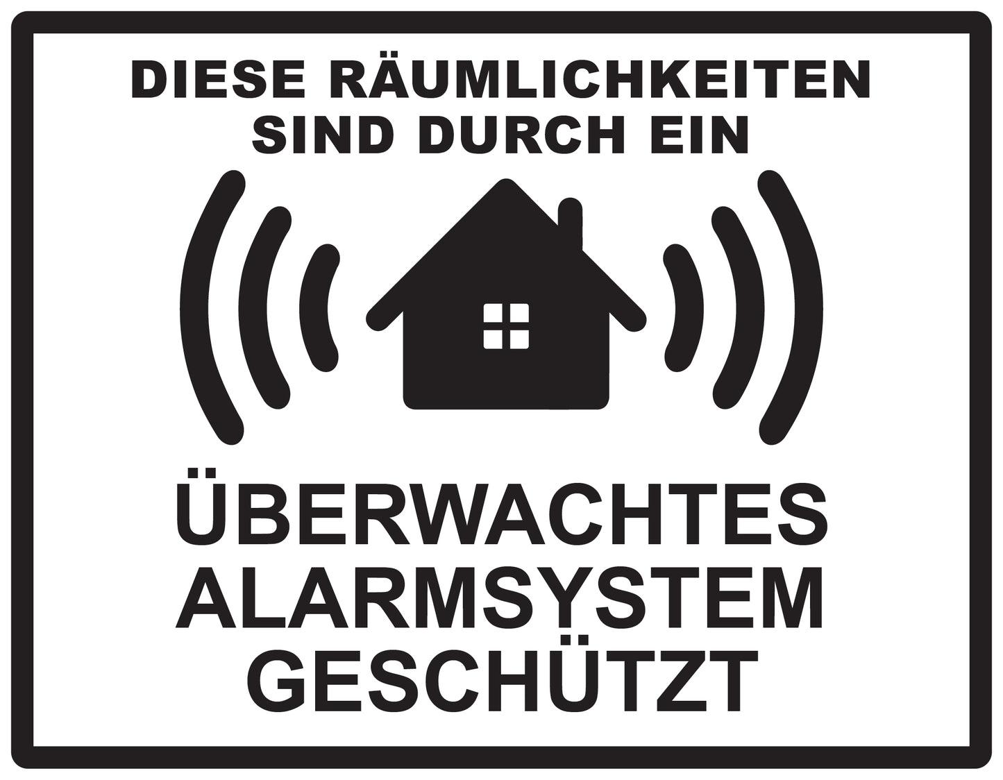Alarmaufkleber 2-8 cm LO-ALARM-H-10700-88 Material transparent schwarz