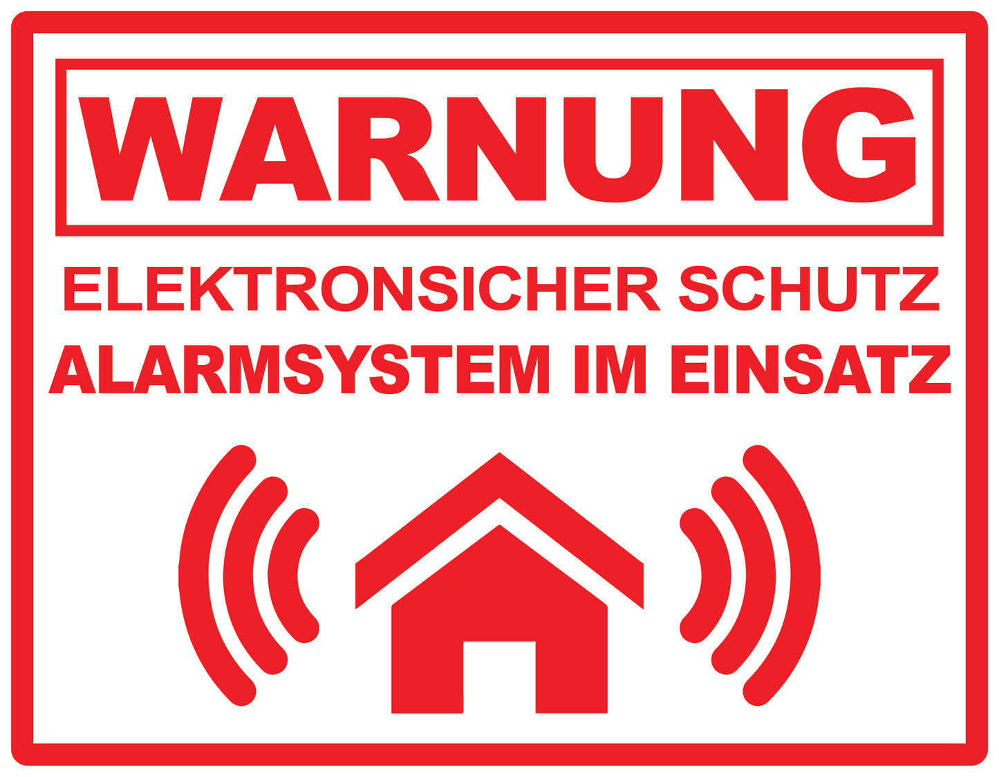 Alarmaufkleber 2-8 cm LO-ALARM-H-10900-0 Material transparent rot