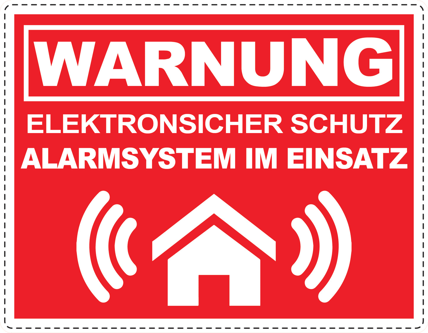 Alarmaufkleber 2-8 cm LO-ALARM-H-10900-14 Material transparent
