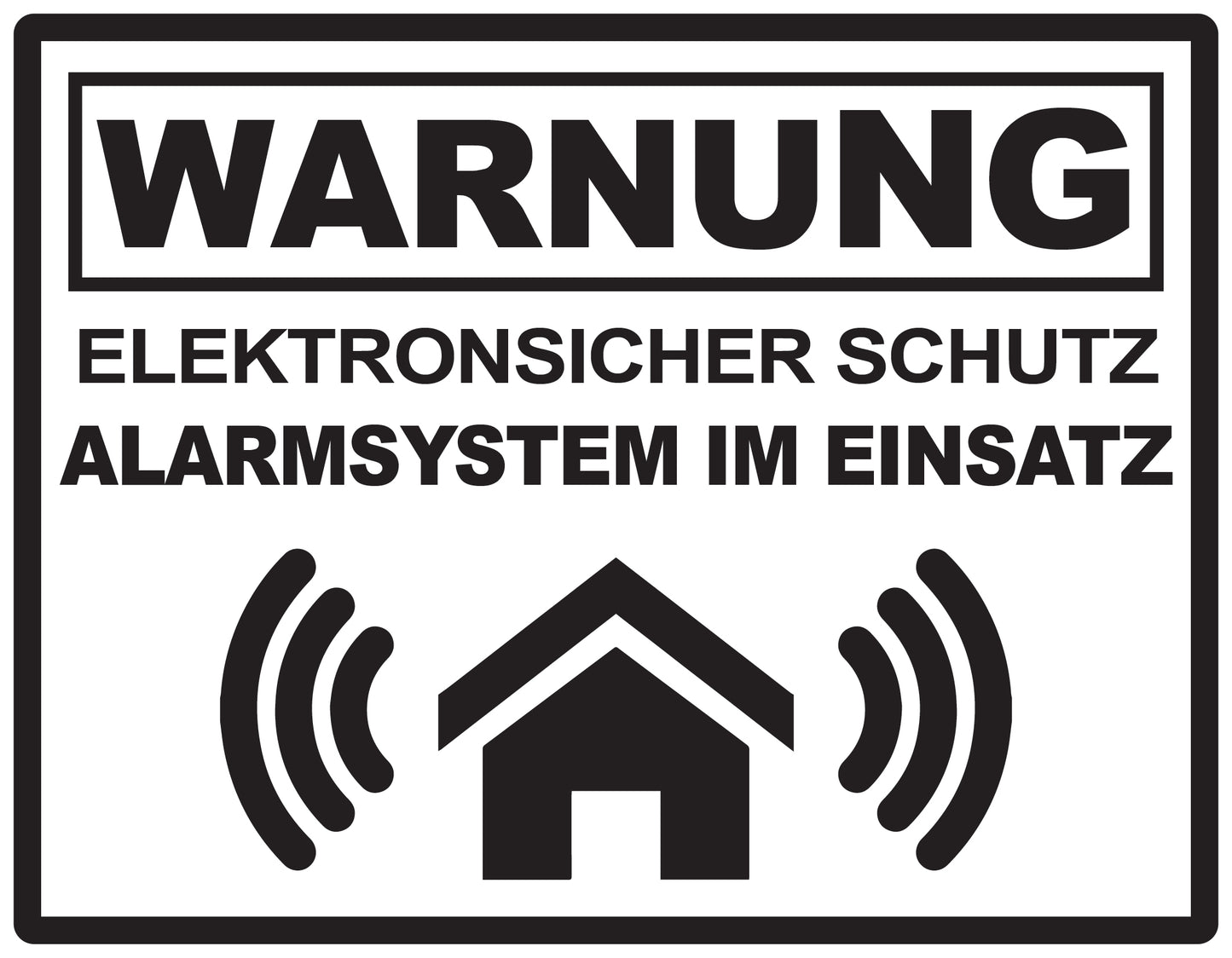 Alarmaufkleber 2-8 cm LO-ALARM-H-10900-88 Material transparent schwarz