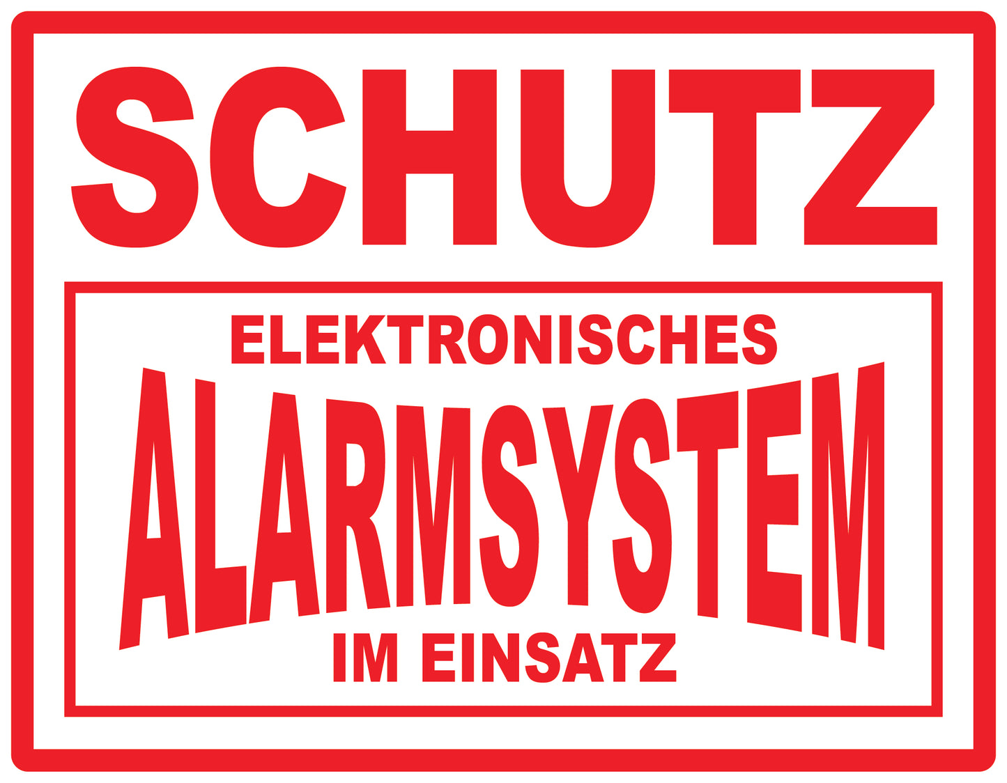 Alarmaufkleber 2-8 cm LO-ALARM-H-11000-0 Material transparent rot