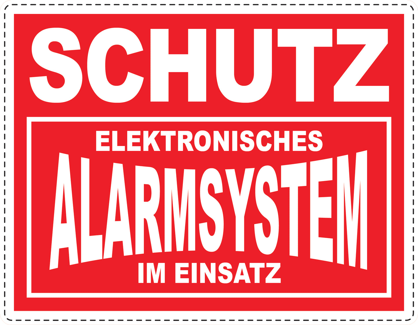Alarmaufkleber 2-8 cm LO-ALARM-H-11000-14 Material transparent