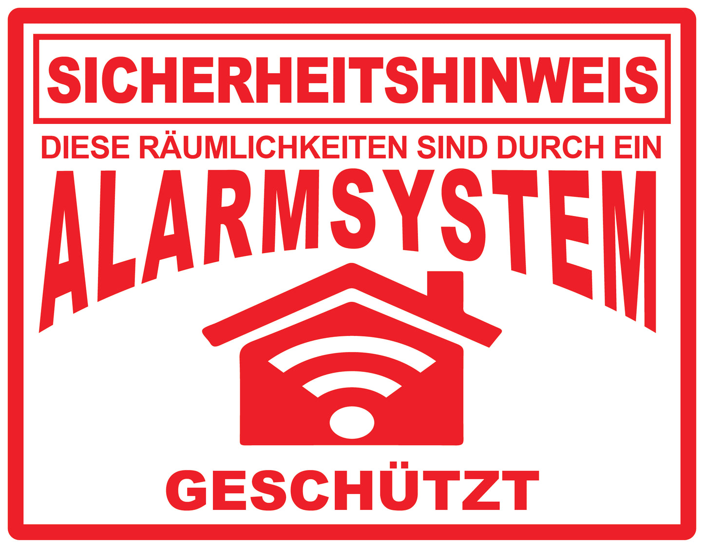 Alarmaufkleber 2-8 cm LO-ALARM-H-11400-0 Material transparent rot