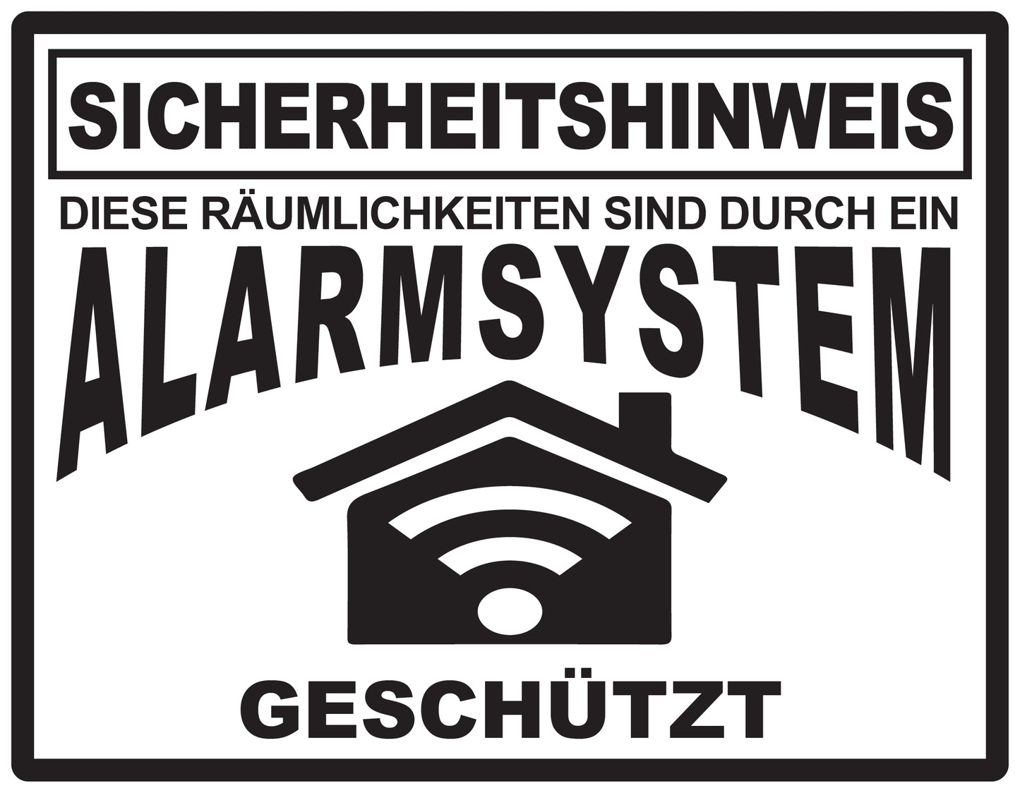 Alarmaufkleber 2-8 cm LO-ALARM-H-11400-88 Material transparent