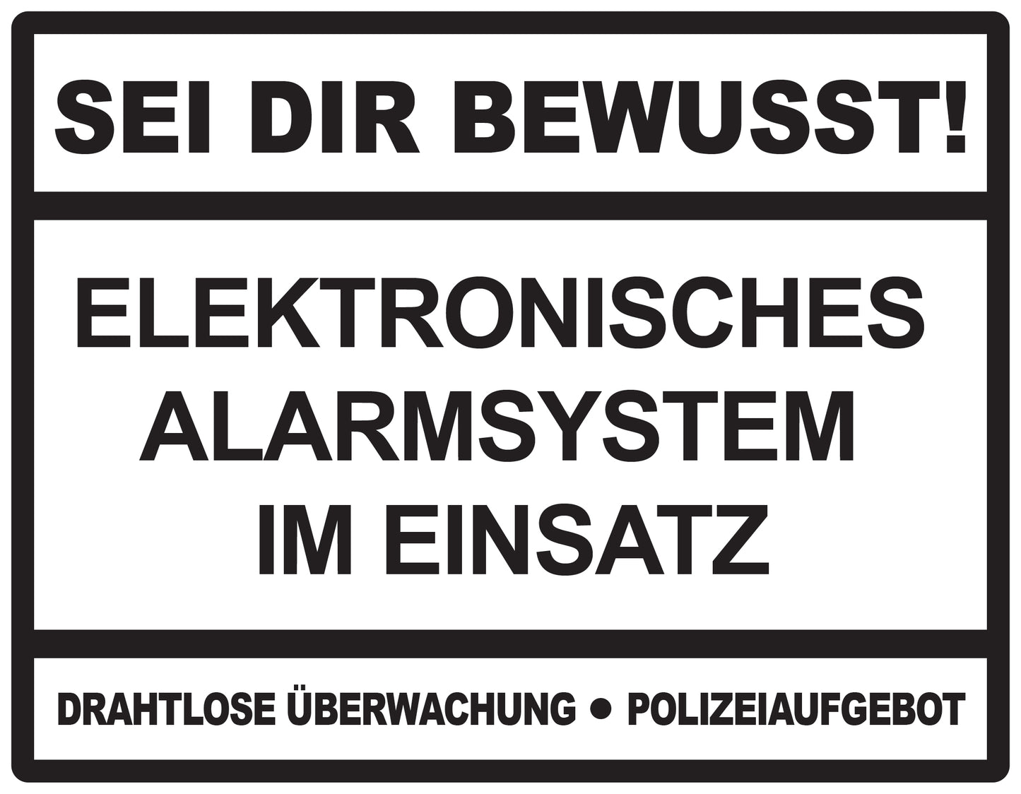 Alarmaufkleber 2-8 cm LO-ALARM-H-11500-88 Material transparent