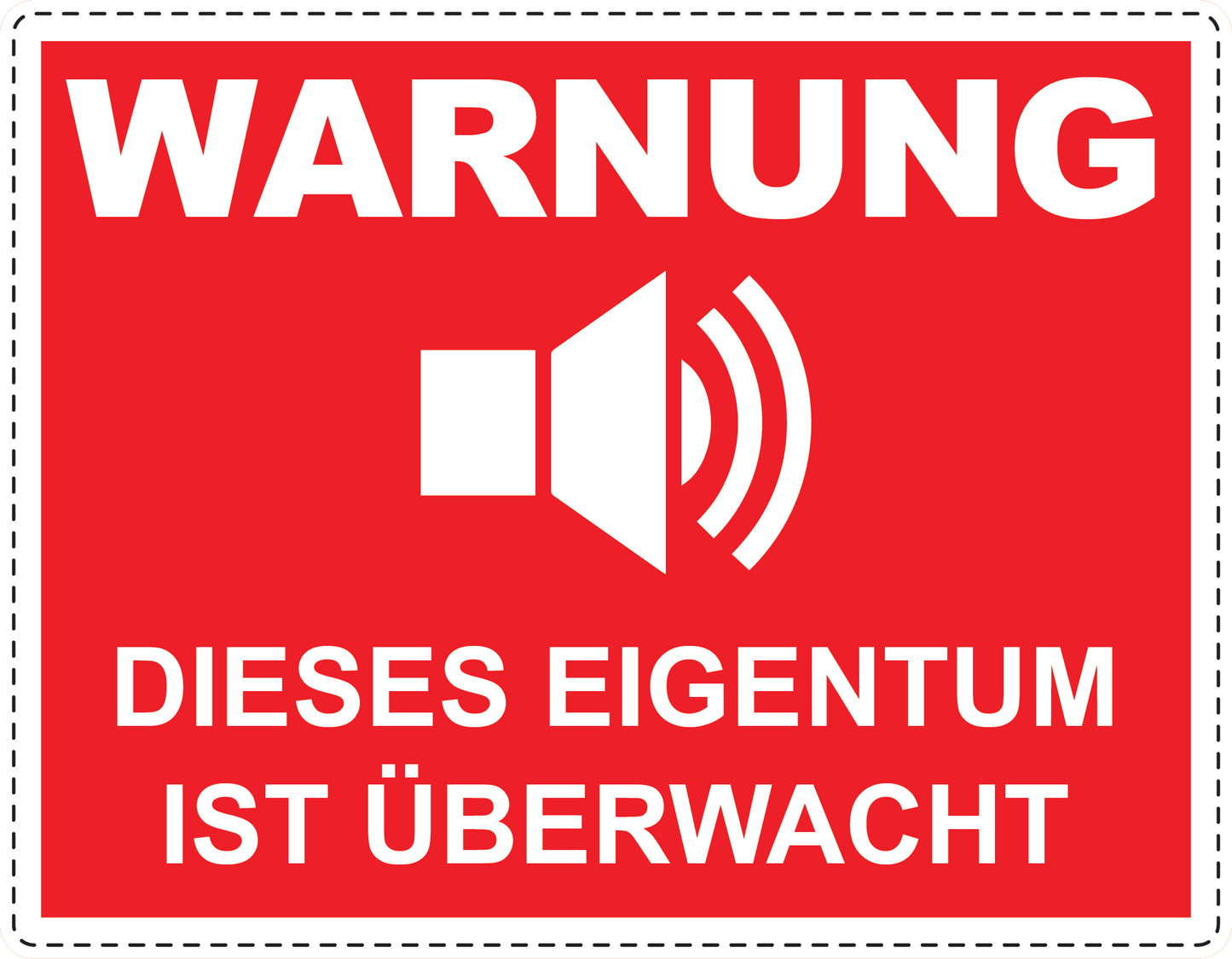 Alarmaufkleber 2-8 cm LO-ALARM-H-11700-14 Material transparent rot