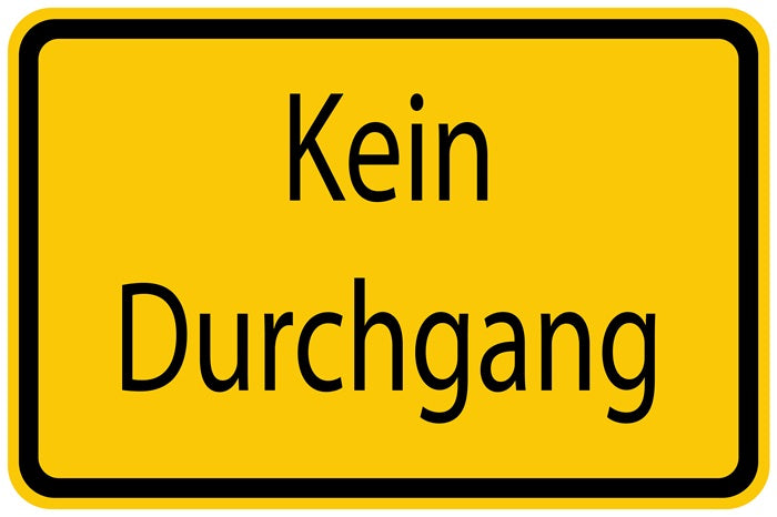 Baustellenaufkleber "Kein Durchgang" gelb LO-BAU-1170