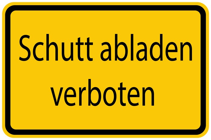 Baustellenaufkleber "Schutt abladen verboten" LO-BAU-1240