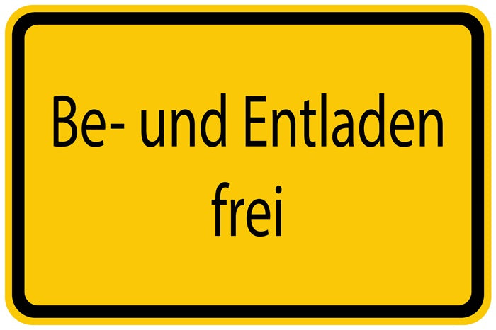 Baustellenaufkleber "Be- und Entladen frei" LO-BAU-1420