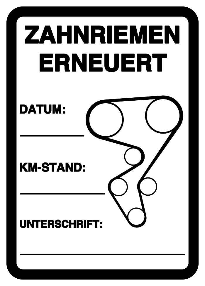 Autoservice Autowartung Aufkleber "Zahnriemen erneuern" 5-10 cm LO-CARSERVICE1000-88