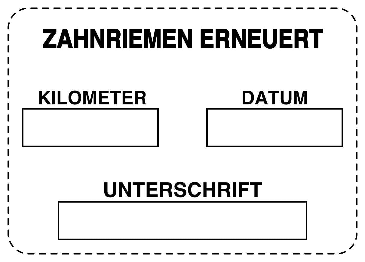 Autoservice Autowartung Aufkleber "Zahnriemen erneuern" 5-10 cm LO-CARSERVICE1100-0