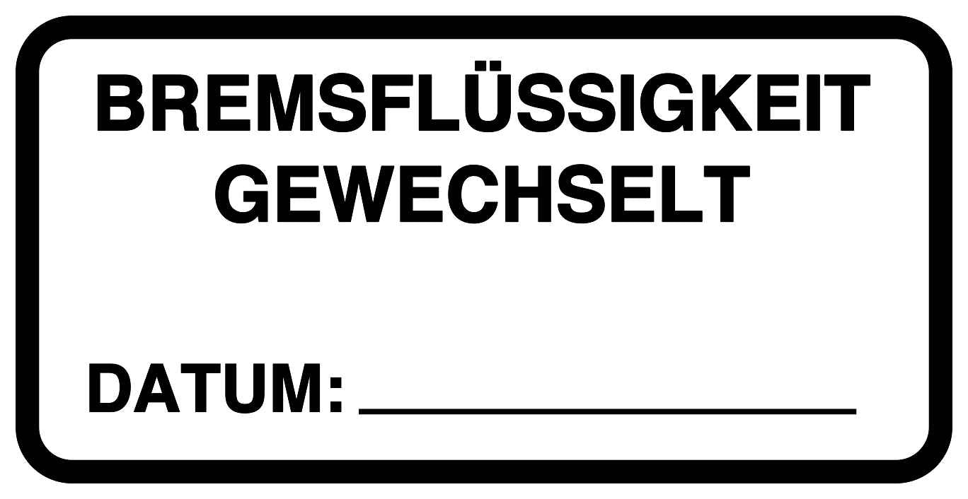 Autoservice Autowartung Aufkleber "Bremsflüssigkeit gewechselt" 5-10 cm LO-CARSERVICE1200-88