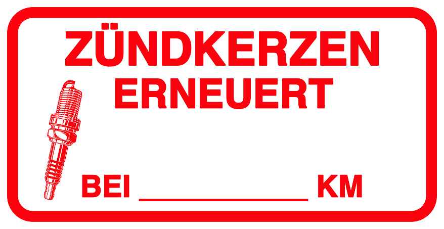 Autoservice Autowartung Aufkleber "Zündkerzen erneuern" 5-10 cm LO-CARSERVICE1400-14
