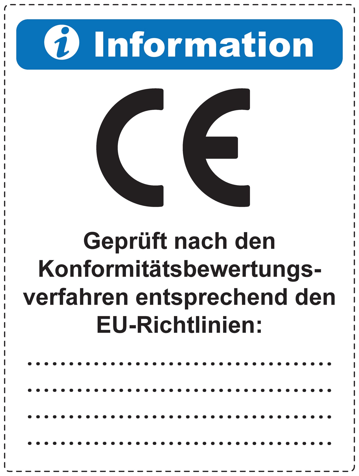 100x Elektrogeräte-Kennzeichen " CE" LO-CEG-PE-3040-0